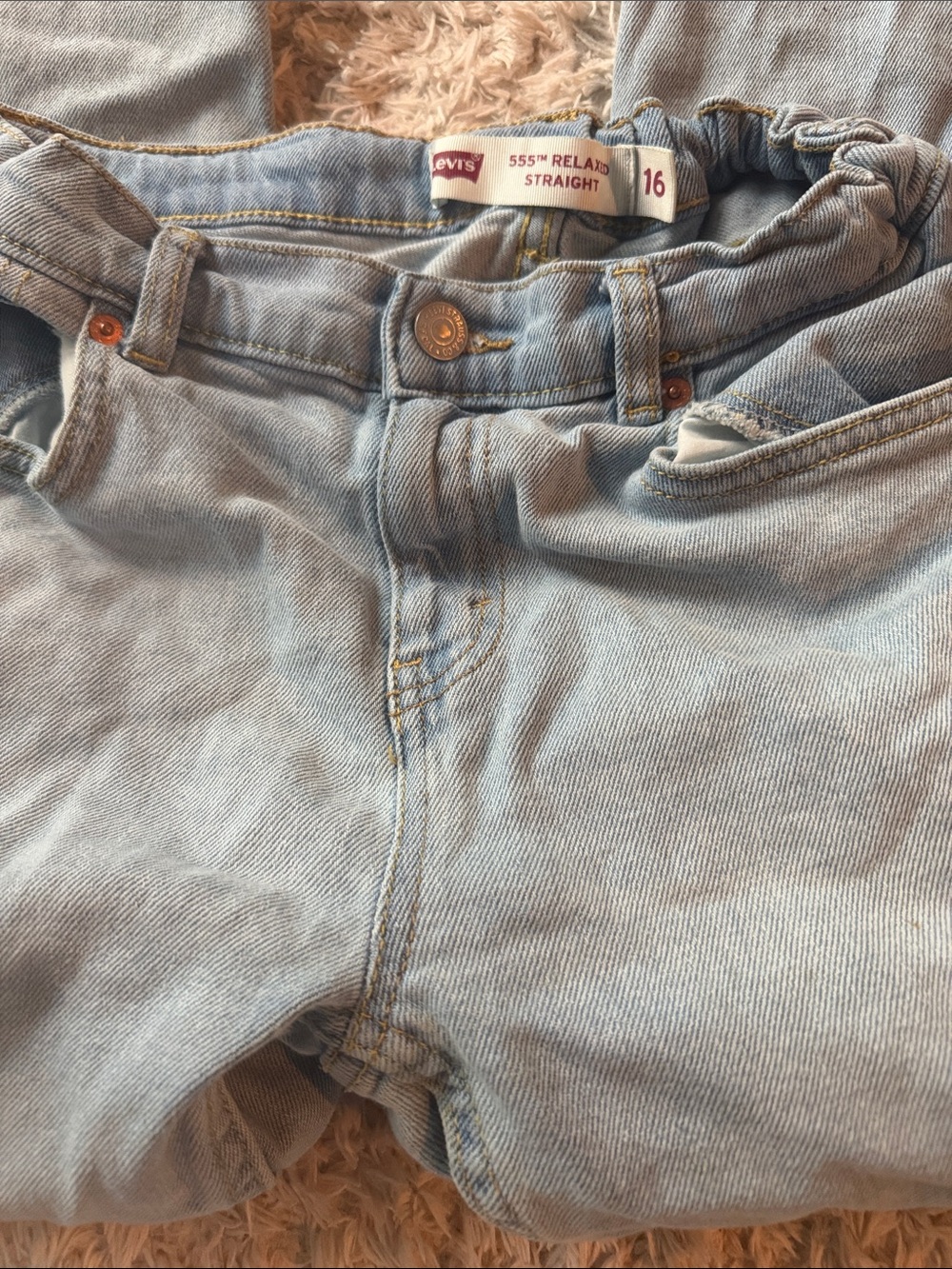 Levi's light blue 555 Relaxed Straight  jeans